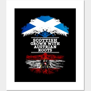 Scottish Grown With Austrian Roots - Gift for Austrian With Roots From Austria Posters and Art